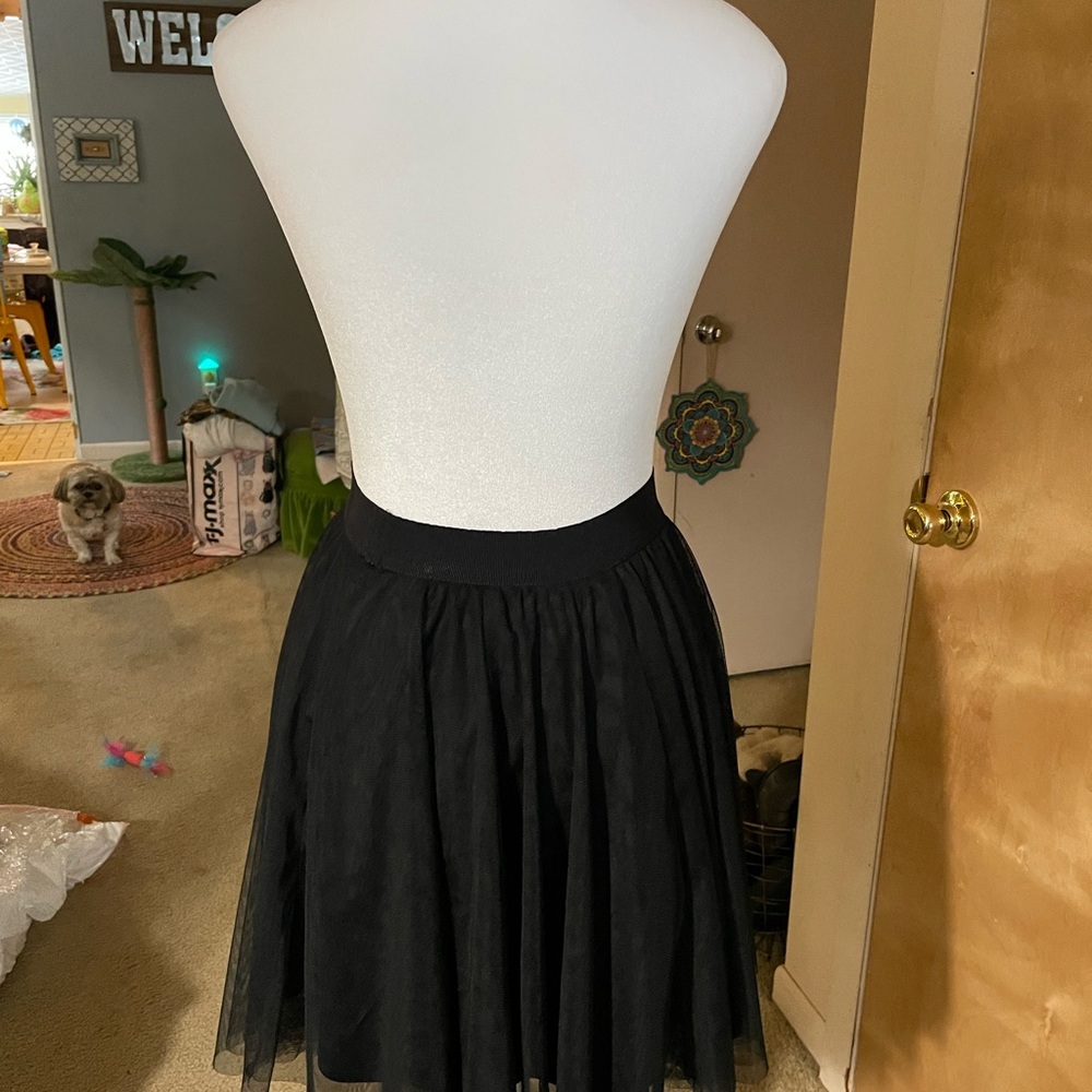 LC Lauren Conrad Black Skater Skirt